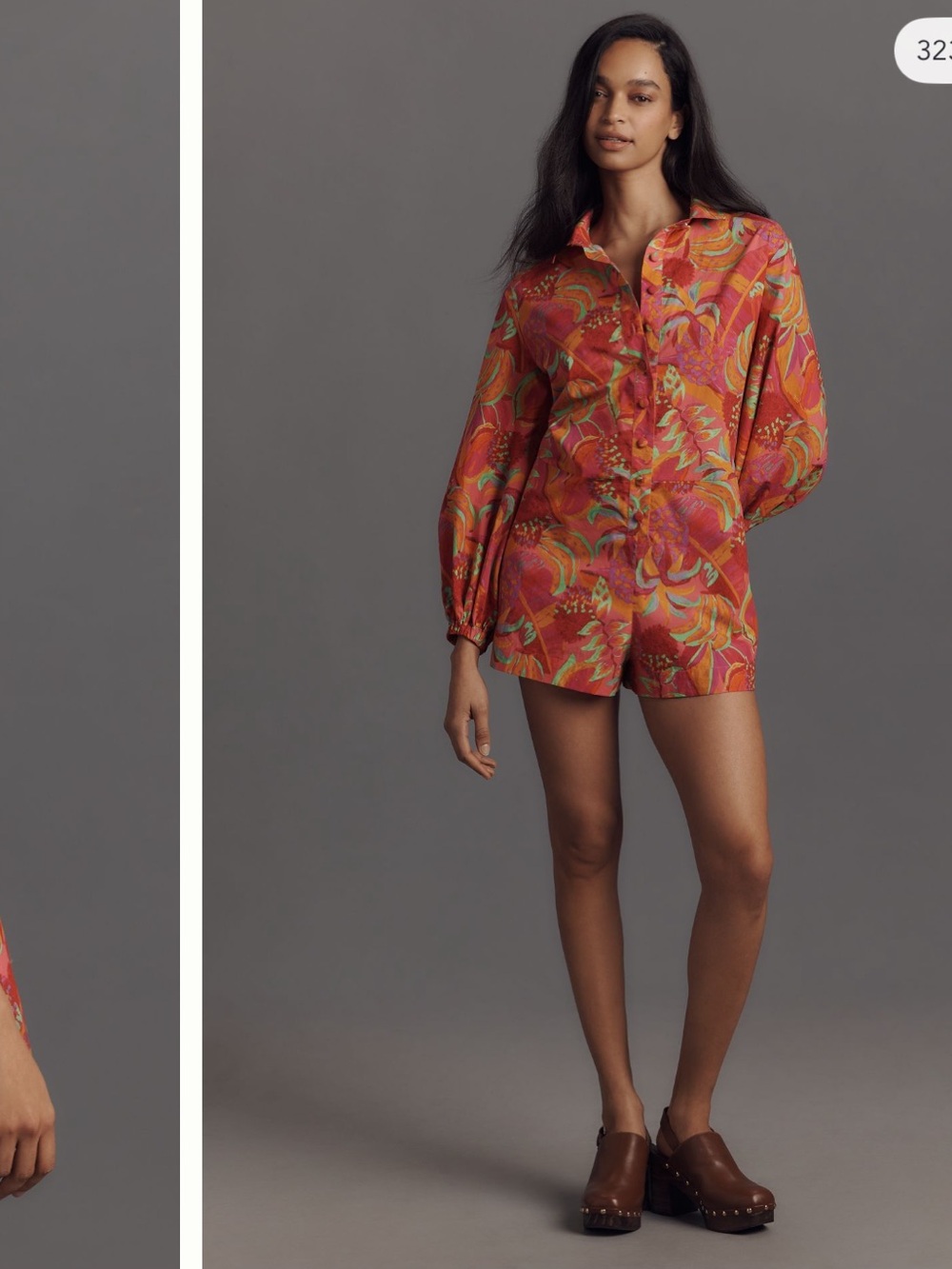Farm Rio × Anthropologie Long-Sleeve Printed
Collared Romper Size L - Picture 6 of 13